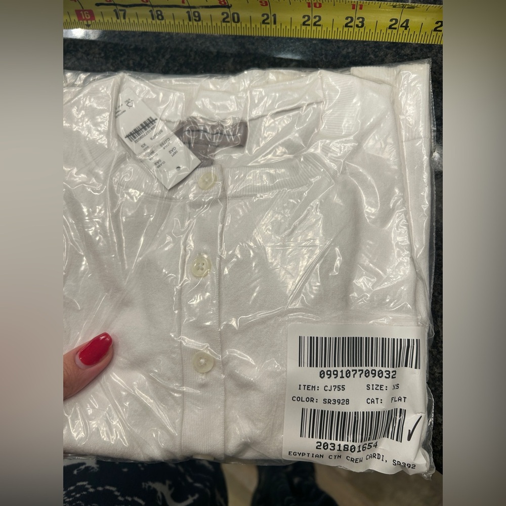 J Crew Jackie Cardigan Sweater XS White NWT Button Front CJ755 J.Crew - Picture 10 of 10